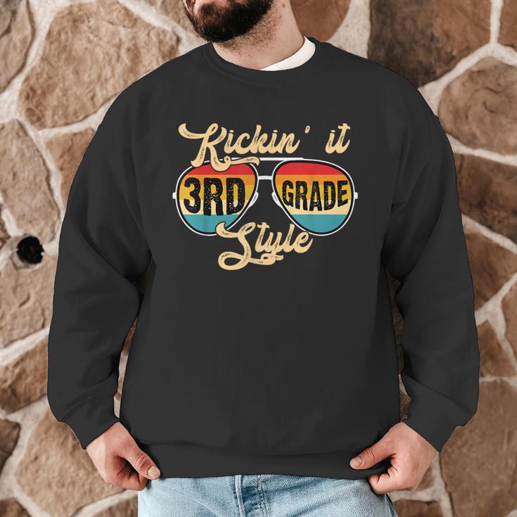 Retro Kickin It 3rd Grade Style Teacher Back To School Men Women Men Graphic Sweatshirt, novelty gifts, funny gifts Retro Kickin It 3rd Grade Style Teacher Back To School Men Women Men Graphic Sweatshirt, novelty gifts, funny gifts