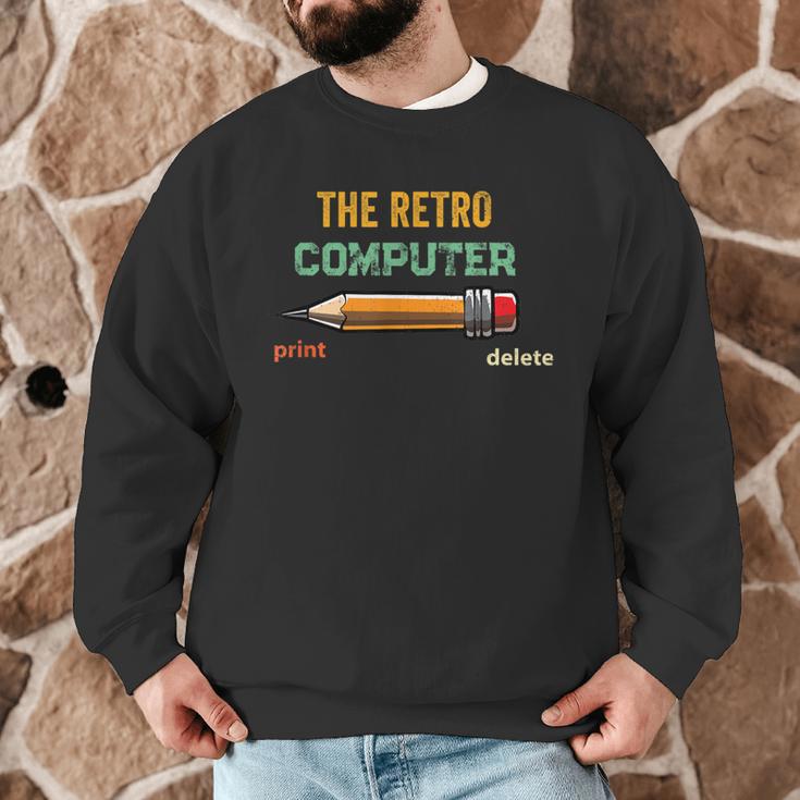 Retro Old-School Computer Pencil Tech Teacher Men Graphic Sweatshirt, novelty gifts, funny gifts Retro Old-School Computer Pencil Tech Teacher Men Graphic Sweatshirt, novelty gifts, funny gifts