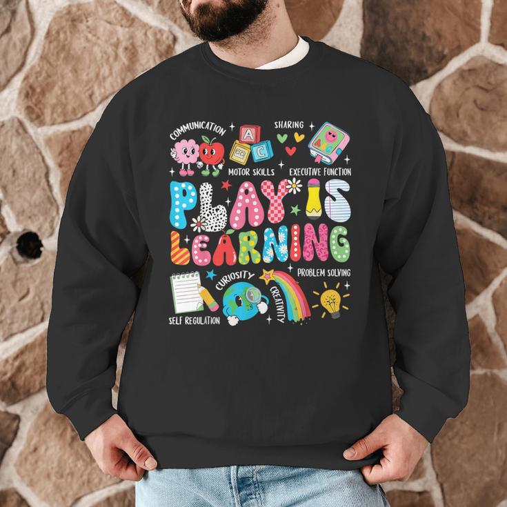 Retro Play Is Learning Kindergarten Teacher Team Women Men Graphic Sweatshirt, novelty gifts, funny gifts Retro Play Is Learning Kindergarten Teacher Team Women Men Graphic Sweatshirt, novelty gifts, funny gifts