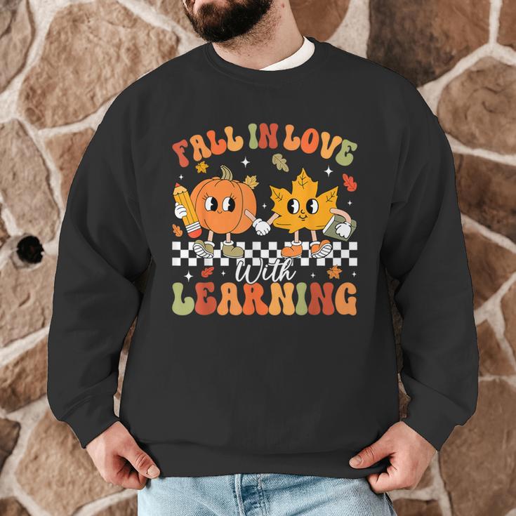 Retro Pumpkin Fall In Love With Learning Autumn Teacher Men Graphic Sweatshirt, novelty gifts, funny gifts Retro Pumpkin Fall In Love With Learning Autumn Teacher Men Graphic Sweatshirt, novelty gifts, funny gifts