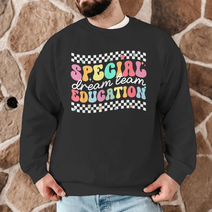 Retro Special Education Squad Groovy Dream Team SPED Teacher Men Graphic Sweatshirt, novelty gifts, funny gifts