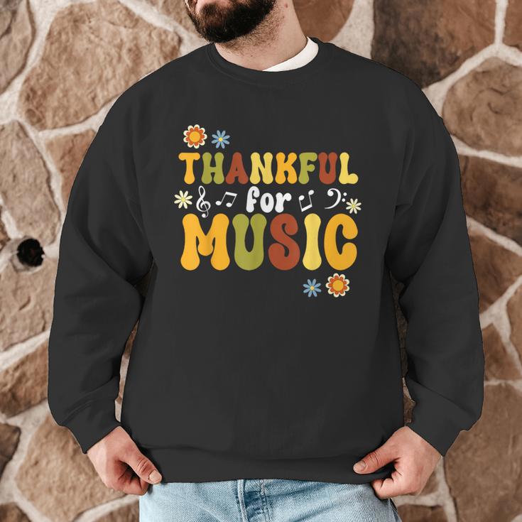 Retro Thankful For Music Floral Music Teacher Thanksgiving Men Women Men Graphic Sweatshirt, novelty gifts, funny gifts Retro Thankful For Music Floral Music Teacher Thanksgiving Men Women Men Graphic Sweatshirt, novelty gifts, funny gifts