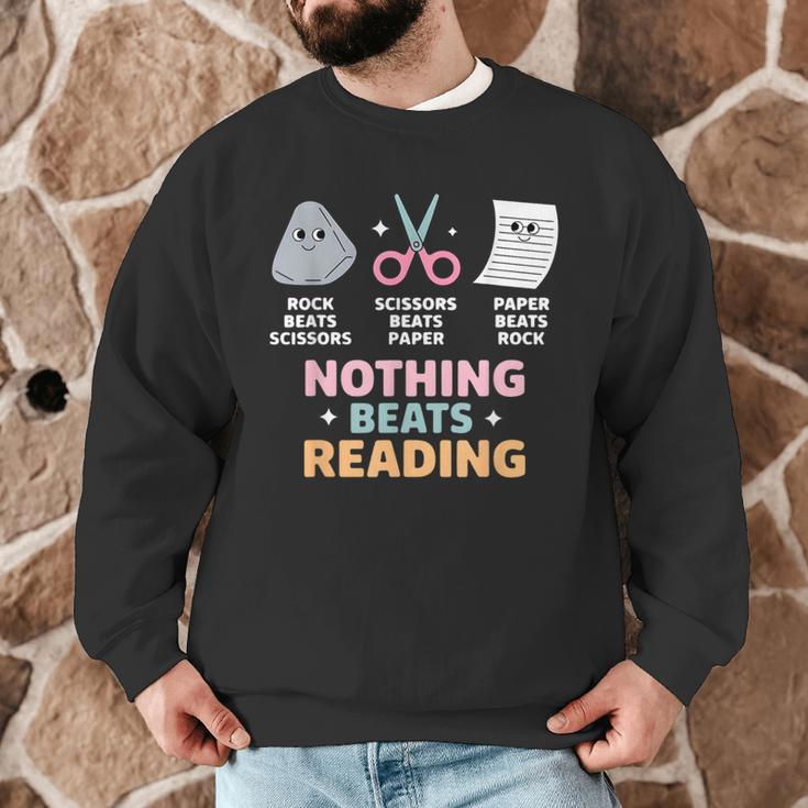 Rock Paper Scissors Teacher Librarian Nothing Beats Reading Men Graphic Sweatshirt, novelty gifts, funny gifts Rock Paper Scissors Teacher Librarian Nothing Beats Reading Men Graphic Sweatshirt, novelty gifts, funny gifts