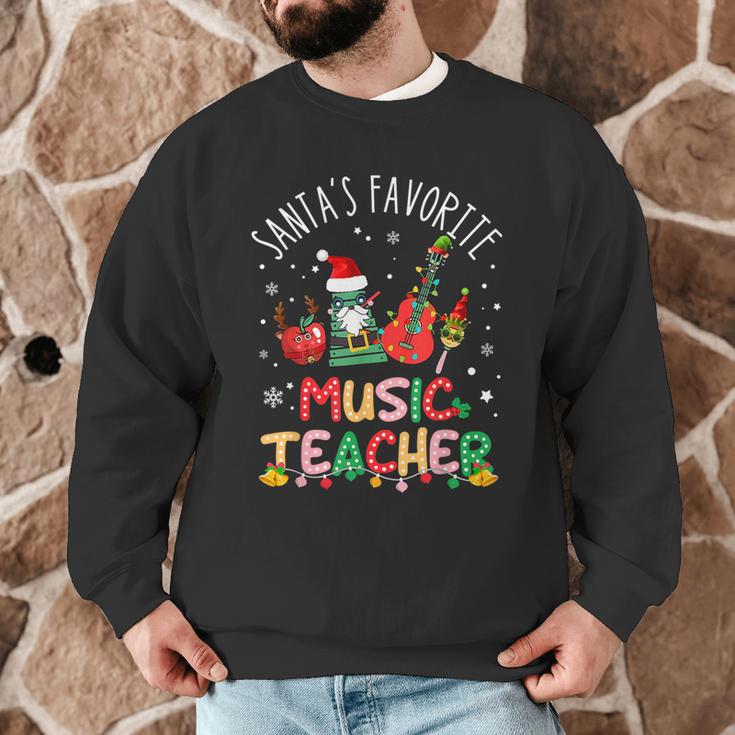 Santa's Favorite Music Teacher Christmas Santa Hat Matching Men Graphic Sweatshirt, novelty gifts, funny gifts Santa's Favorite Music Teacher Christmas Santa Hat Matching Men Graphic Sweatshirt, novelty gifts, funny gifts