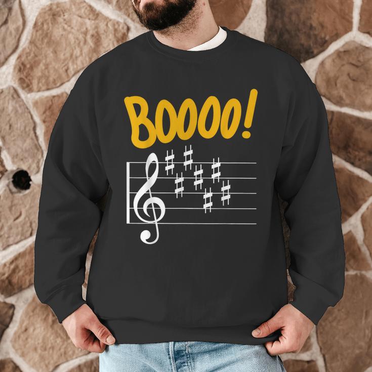 Scary Key Signature Boo Music Halloween Musician Teacher Men Women Men Graphic Sweatshirt, novelty gifts, funny gifts