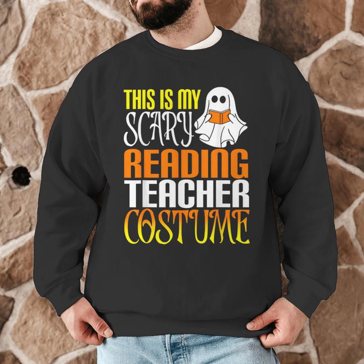 This Is My Scary Reading Teacher Costume Halloween School Men Graphic Sweatshirt, novelty gifts, funny gifts