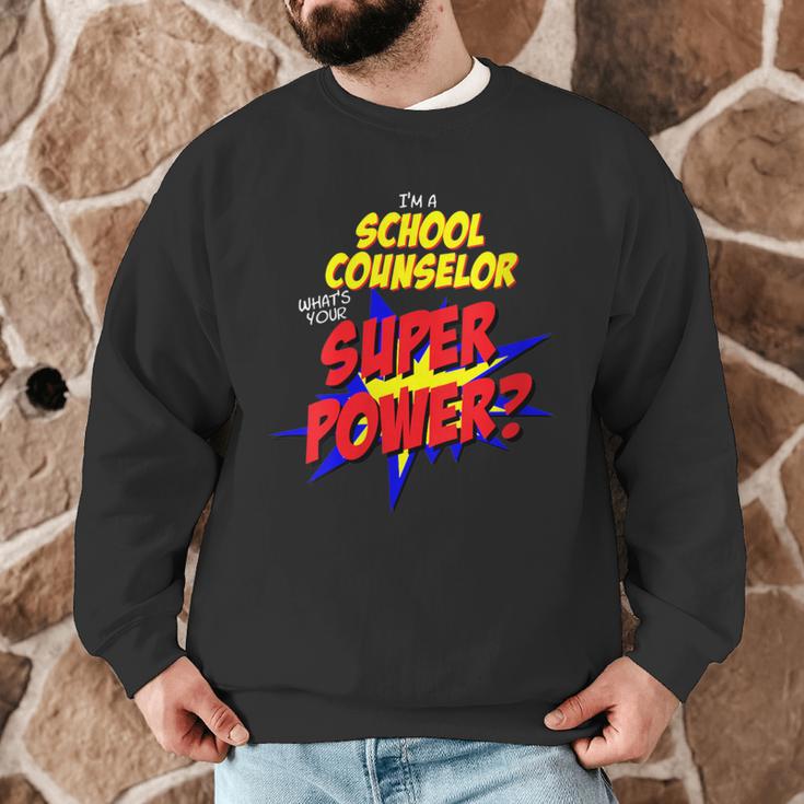 School Counselor Teacher Superhero Superpower Comic Book Men Graphic Sweatshirt, novelty gifts, funny gifts