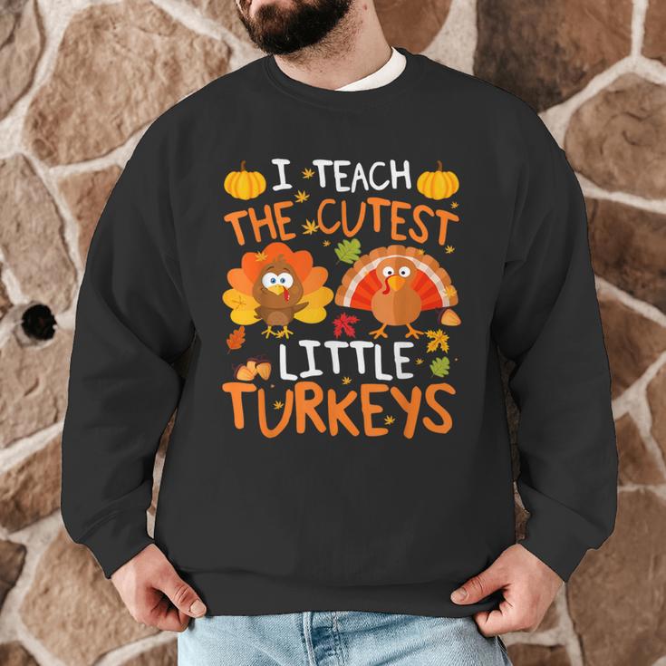 School Thankful I Teach The Cutest Little Turkeys Thanksgiving Teacher Men Graphic Sweatshirt, novelty gifts, funny gifts School Thankful I Teach The Cutest Little Turkeys Thanksgiving Teacher Men Graphic Sweatshirt, novelty gifts, funny gifts