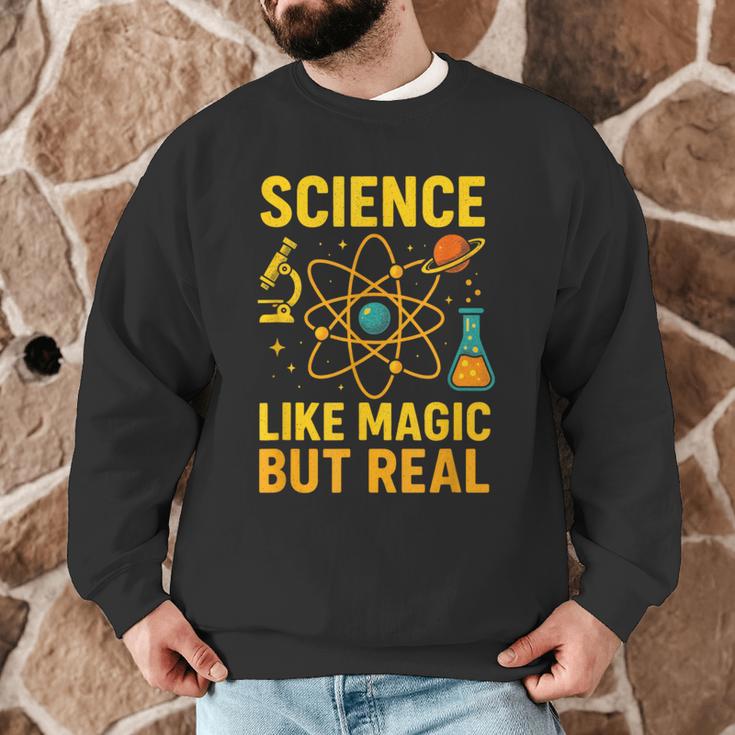 Science Like Magic But Real Nerdy Teacher Men Graphic Sweatshirt, novelty gifts, funny gifts