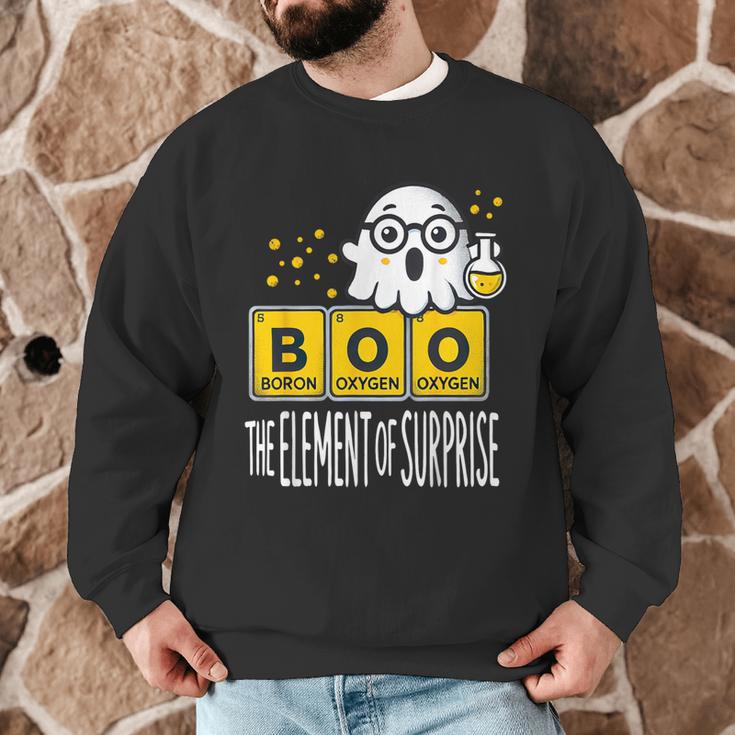 Science Teacher Halloween Elements Of Surprise Chemistry Men Graphic Sweatshirt, novelty gifts, funny gifts