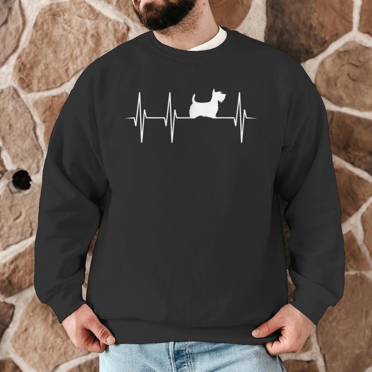 Scottish Terrier Dog Heartbeat Scottie Dog Lover T-Shirt Men Graphic Sweatshirt, novelty gifts, funny gifts
