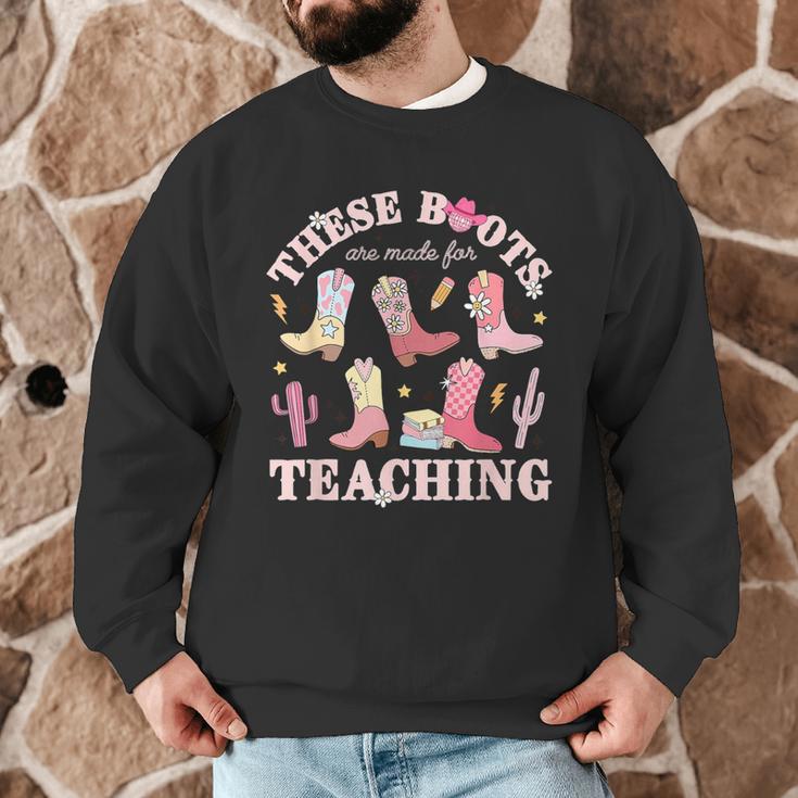 These Boots Are Made For Teaching Western Cowgirl Teacher Men Graphic Sweatshirt, novelty gifts, funny gifts These Boots Are Made For Teaching Western Cowgirl Teacher Men Graphic Sweatshirt, novelty gifts, funny gifts