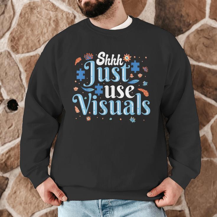Shhh Just Use Visuals SPED Special Education Teacher Men Women Men Graphic Sweatshirt, novelty gifts, funny gifts Shhh Just Use Visuals SPED Special Education Teacher Men Women Men Graphic Sweatshirt, novelty gifts, funny gifts