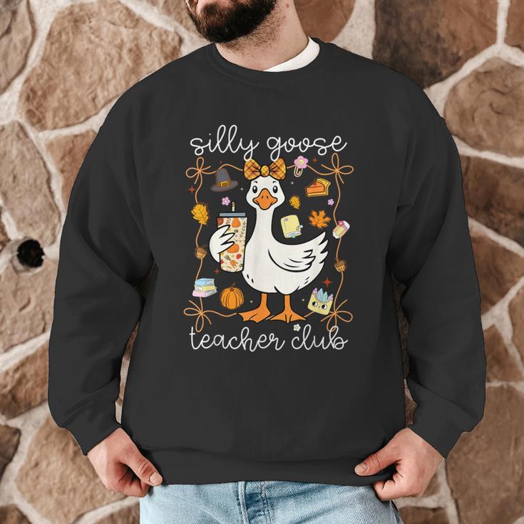 Silly Goose Teachers Club Cozy Fall Teacher Men Graphic Sweatshirt, novelty gifts, funny gifts Silly Goose Teachers Club Cozy Fall Teacher Men Graphic Sweatshirt, novelty gifts, funny gifts