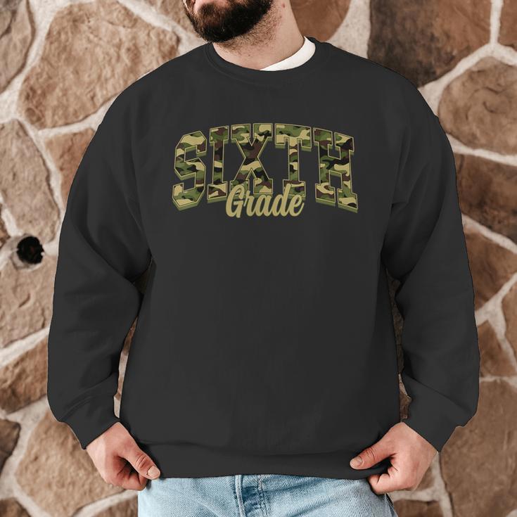 Sixth Grade Teacher Student Camouflage Back To School Men Graphic Sweatshirt, novelty gifts, funny gifts