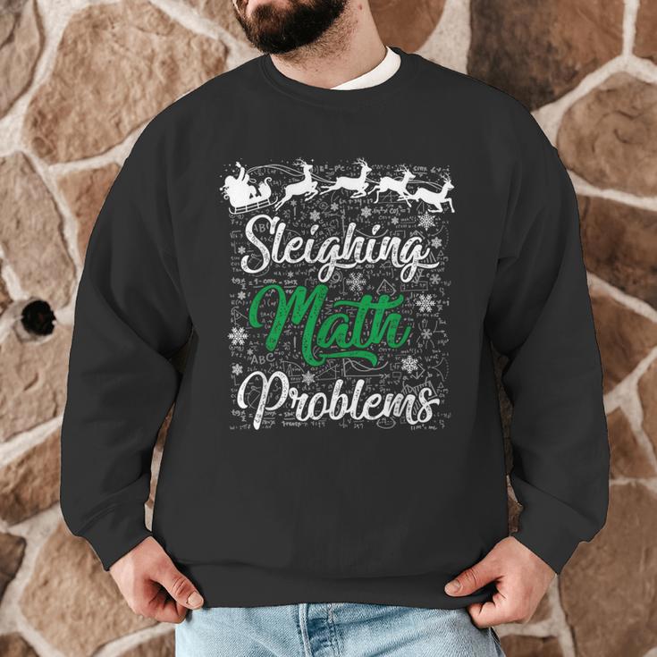 Sleighing Math Problem Xmas In Math Teacher Christmas Men Women Men Graphic Sweatshirt, novelty gifts, funny gifts