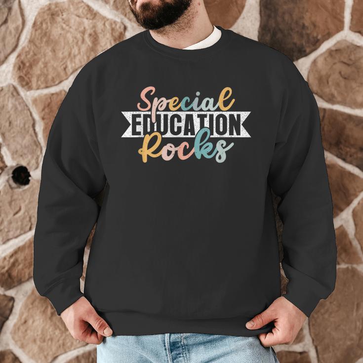 Special Education Rocks Sped Teacher Students Back To School Men Graphic Sweatshirt, novelty gifts, funny gifts