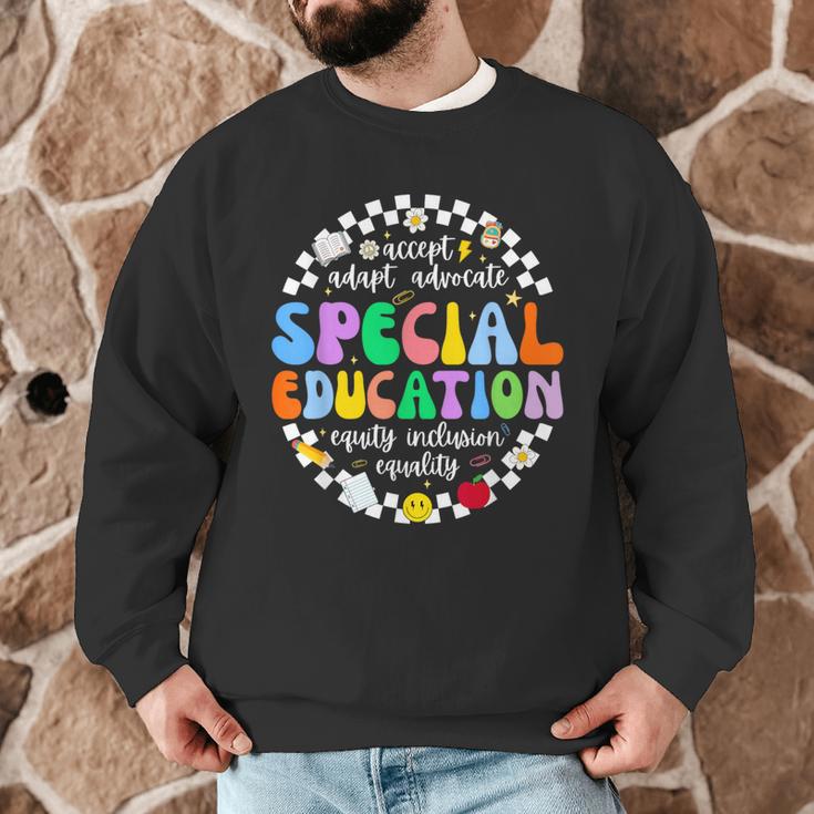 Special Education Teacher SPED Squad Team Kids Men Groovy Men Graphic Sweatshirt, novelty gifts, funny gifts