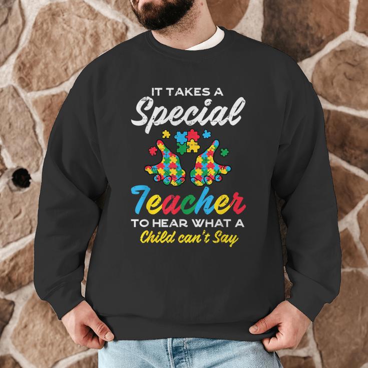 Special Teacher To Hear Child Cant Say Autism Awareness Sped Men Graphic Sweatshirt, novelty gifts, funny gifts Special Teacher To Hear Child Cant Say Autism Awareness Sped Men Graphic Sweatshirt, novelty gifts, funny gifts