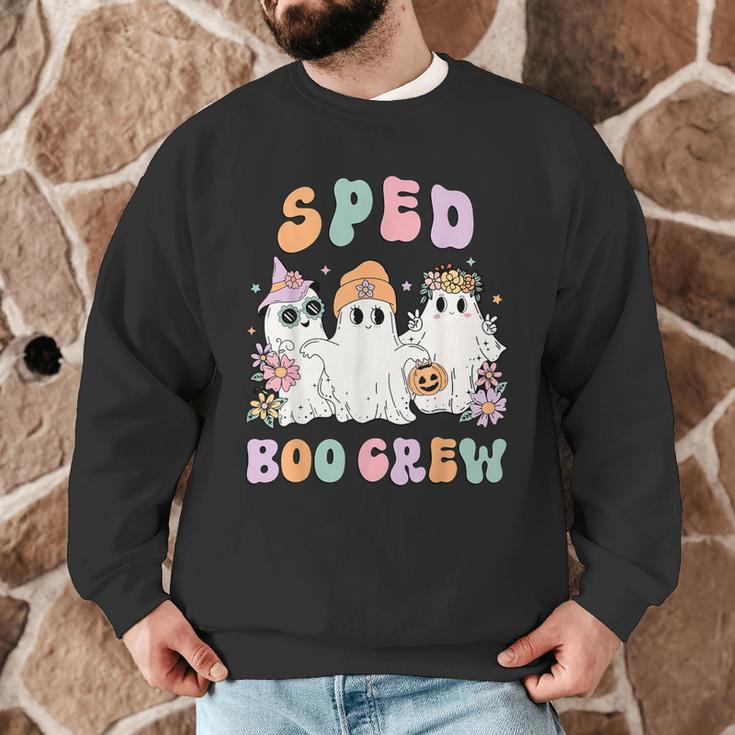 SPED Boo Crew Halloween Floral Ghost Special Ed SPED Teacher For Men Women Kids Men Graphic Sweatshirt, novelty gifts, funny gifts SPED Boo Crew Halloween Floral Ghost Special Ed SPED Teacher For Men Women Kids Men Graphic Sweatshirt, novelty gifts, funny gifts