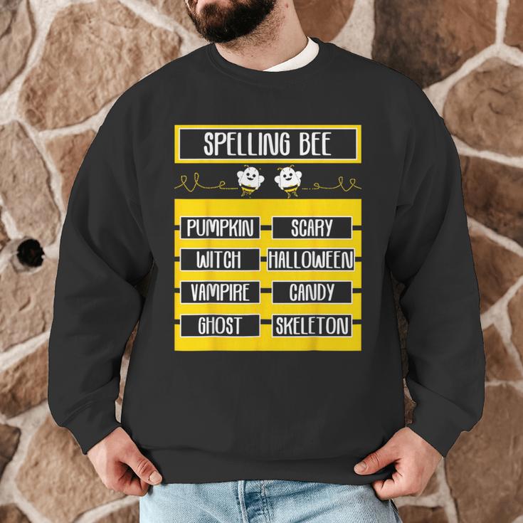 Spelling Bee Halloween Teachers Bee Spelling Competition Men Graphic Sweatshirt, novelty gifts, funny gifts