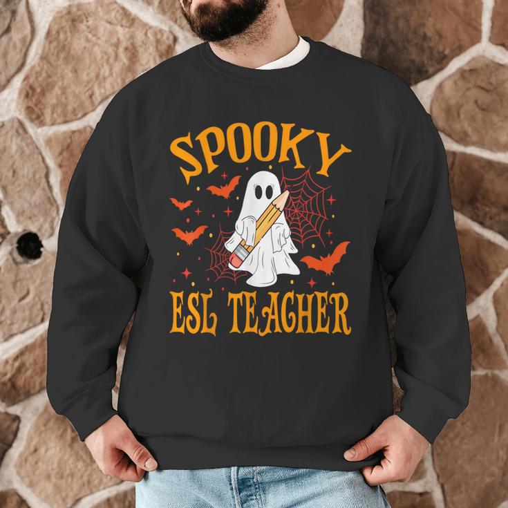 Spooky ESL Teacher Ghost Halloween School Women Men Graphic Sweatshirt, novelty gifts, funny gifts Spooky ESL Teacher Ghost Halloween School Women Men Graphic Sweatshirt, novelty gifts, funny gifts