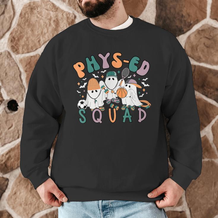 Spooky Ghost PE Teacher Squad Physical Education Halloween Men Graphic Sweatshirt, novelty gifts, funny gifts Spooky Ghost PE Teacher Squad Physical Education Halloween Men Graphic Sweatshirt, novelty gifts, funny gifts