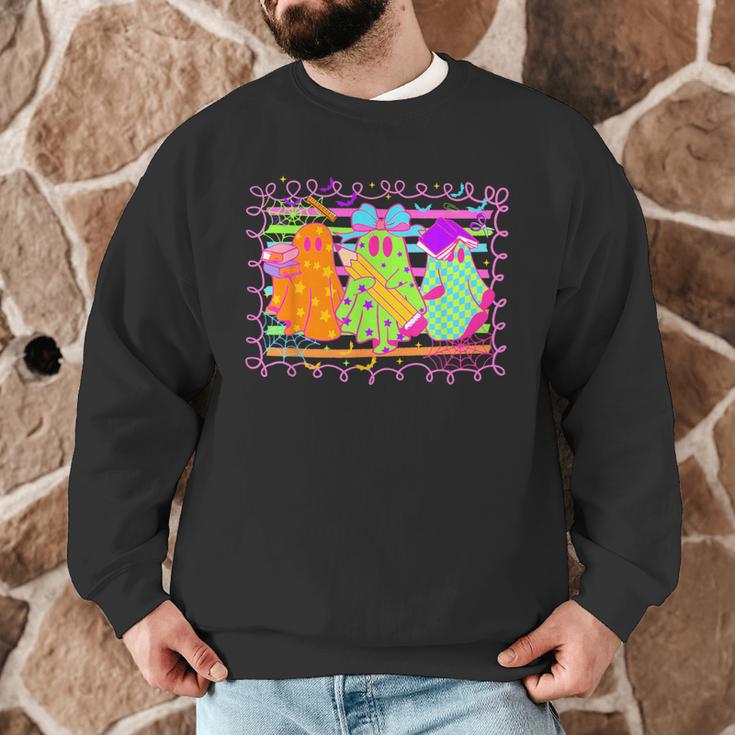 Spooky Teacher Halloween Ghost Fall Autumn Season Women Men Graphic Sweatshirt, novelty gifts, funny gifts