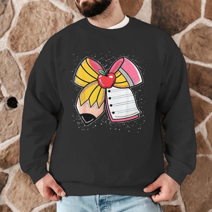 Student Teacher Coquette Bow Pencil Back To School First Day Men Graphic Sweatshirt, novelty gifts, funny gifts Student Teacher Coquette Bow Pencil Back To School First Day Men Graphic Sweatshirt, novelty gifts, funny gifts