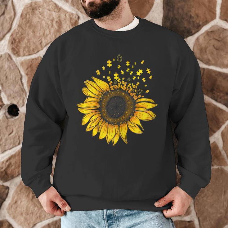 Sunflower Puzzle Pieces Autism Awareness For Mom Teacher For Women Men Graphic Sweatshirt, novelty gifts, funny gifts Sunflower Puzzle Pieces Autism Awareness For Mom Teacher For Women Men Graphic Sweatshirt, novelty gifts, funny gifts