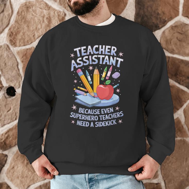 Superhero Sidekick Teaching Teach School Teacher Assistant Men Graphic Sweatshirt, novelty gifts, funny gifts
