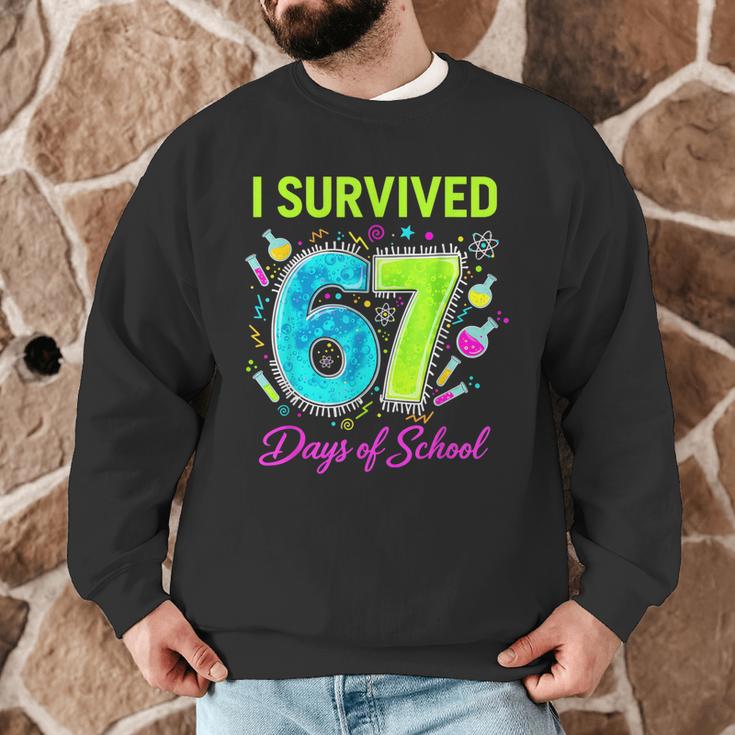 I Survived 67 Days Of School 67 Meme Science Teacher Men Graphic Sweatshirt, novelty gifts, funny gifts I Survived 67 Days Of School 67 Meme Science Teacher Men Graphic Sweatshirt, novelty gifts, funny gifts
