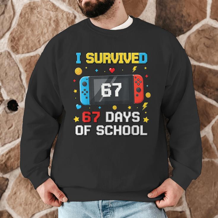 I Survived 67 Days Of School 67 Teacher Squad Matching Men Graphic Sweatshirt, novelty gifts, funny gifts