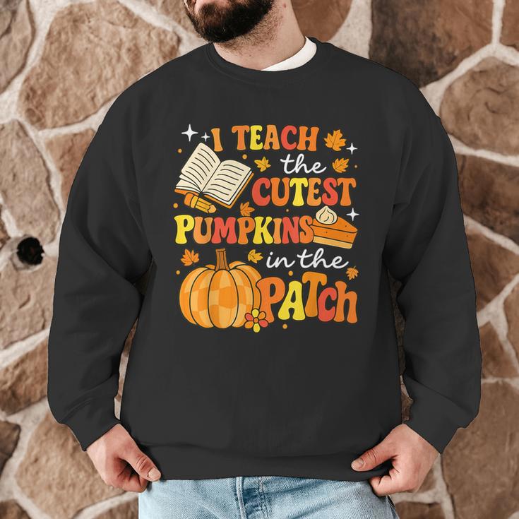I Teach The Coolest Pumpkins In The Patch Teacher Halloween Men Graphic Sweatshirt, novelty gifts, funny gifts