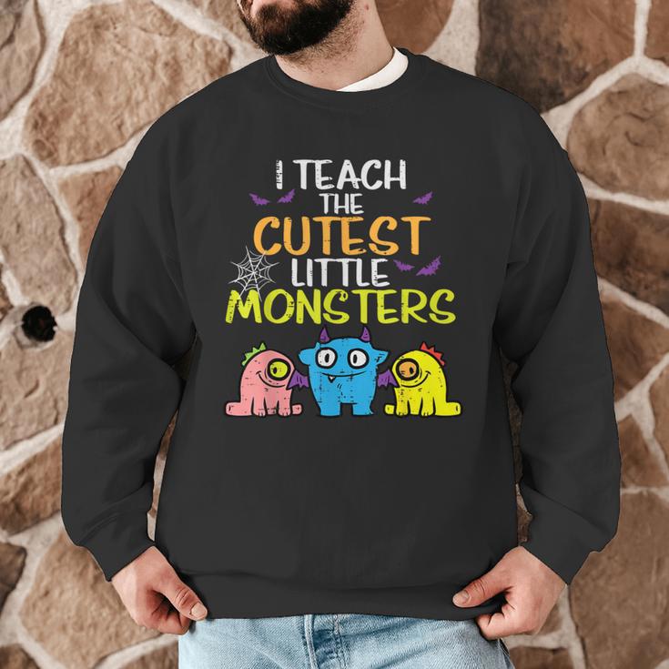 I Teach Cutest Little Monsters Halloween Teacher Men Women Men Graphic Sweatshirt, novelty gifts, funny gifts