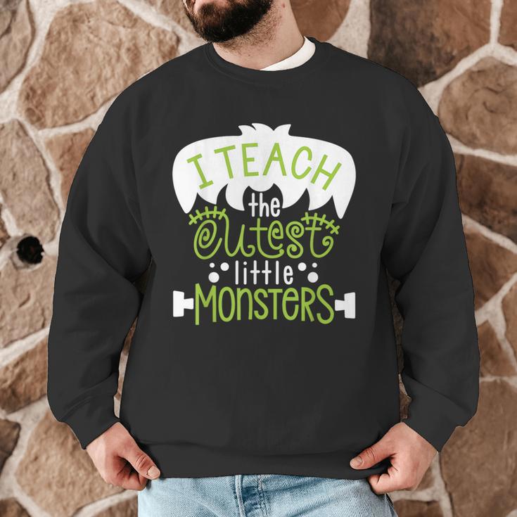 I Teach The Cutest Little Monsters Halloween Teacher Spooky Men Graphic Sweatshirt, novelty gifts, funny gifts