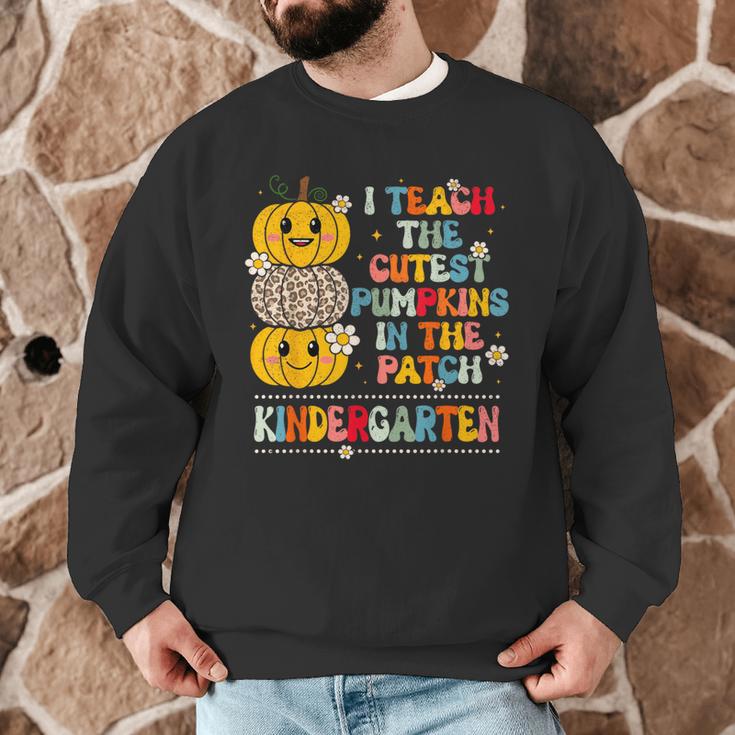 I Teach The Cutest Pumpkins Kindergarten Teacher Halloween Men Graphic Sweatshirt, novelty gifts, funny gifts