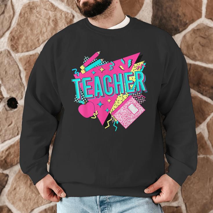 Teacher 90s Retro Colorful Teacher Of The 90s Back To School Men Graphic Sweatshirt, novelty gifts, funny gifts Teacher 90s Retro Colorful Teacher Of The 90s Back To School Men Graphic Sweatshirt, novelty gifts, funny gifts