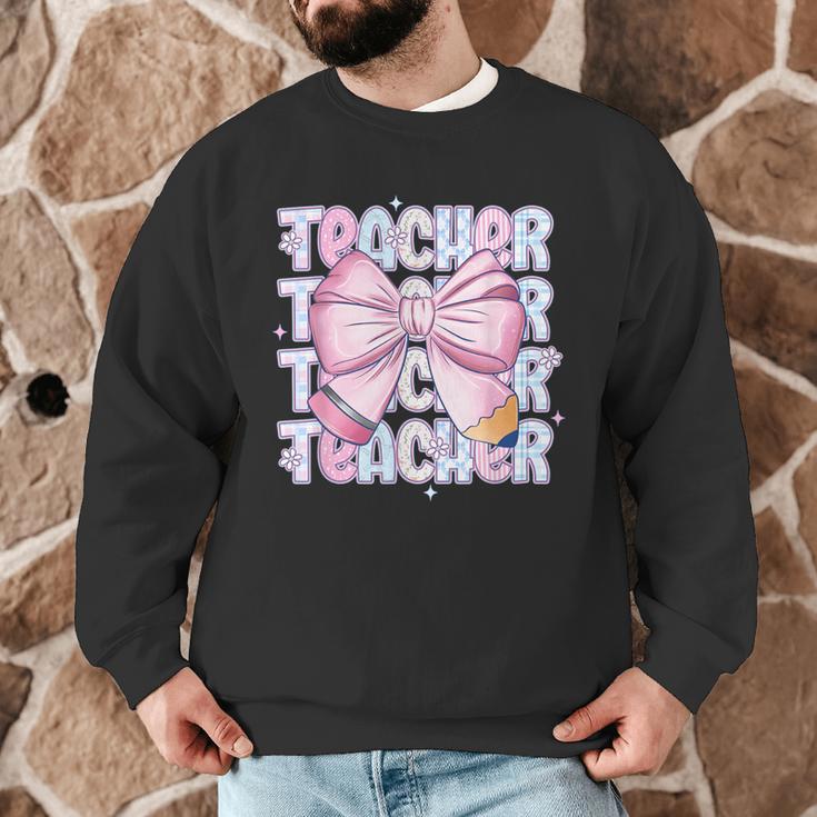 Teacher Bow Pencil Flowers Teacher Back To School Men Graphic Sweatshirt, novelty gifts, funny gifts Teacher Bow Pencil Flowers Teacher Back To School Men Graphic Sweatshirt, novelty gifts, funny gifts