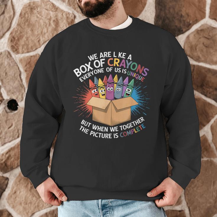 Teacher We Are Like a Box Of Crayons Men Graphic Sweatshirt, novelty gifts, funny gifts Teacher We Are Like a Box Of Crayons Men Graphic Sweatshirt, novelty gifts, funny gifts