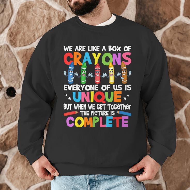 Teacher We Are Like a Box Of Crayons For Men Women Kids Men Graphic Sweatshirt, novelty gifts, funny gifts Teacher We Are Like a Box Of Crayons For Men Women Kids Men Graphic Sweatshirt, novelty gifts, funny gifts