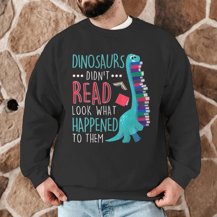 Teacher Dinosaurs Didnt Read Look What Happened Book Reading Men Graphic Sweatshirt, novelty gifts, funny gifts Teacher Dinosaurs Didnt Read Look What Happened Book Reading Men Graphic Sweatshirt, novelty gifts, funny gifts
