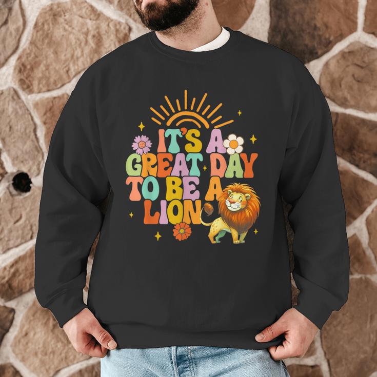 Teacher Life Back To School It's A Great A Day To Be A Lion Men Graphic Sweatshirt, novelty gifts, funny gifts Teacher Life Back To School It's A Great A Day To Be A Lion Men Graphic Sweatshirt, novelty gifts, funny gifts