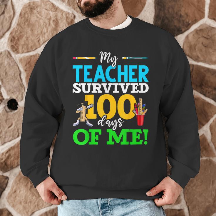 My Teacher Survived 100 Days Of Me Dab 100 Days Of School For Men Women Kids Men Graphic Sweatshirt, novelty gifts, funny gifts My Teacher Survived 100 Days Of Me Dab 100 Days Of School For Men Women Kids Men Graphic Sweatshirt, novelty gifts, funny gifts