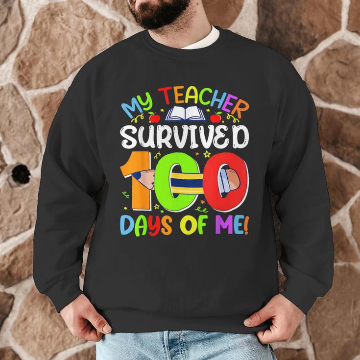 My Teacher Survived 100 Days Of Me 100 Days Of School Men Graphic Sweatshirt, novelty gifts, funny gifts My Teacher Survived 100 Days Of Me 100 Days Of School Men Graphic Sweatshirt, novelty gifts, funny gifts