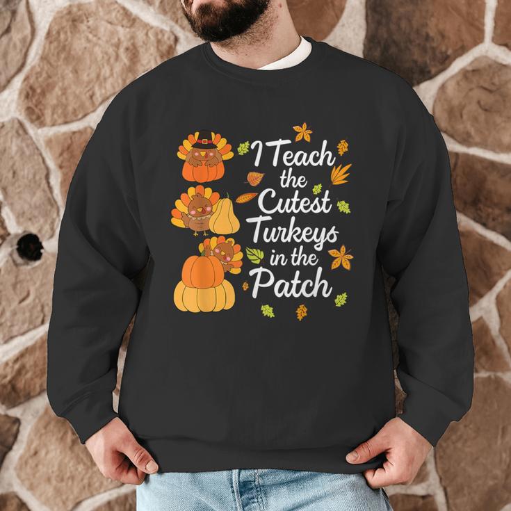 Teacher Thanksgiving I Teach The Cutest Turkeys In The Patch Men Graphic Sweatshirt, novelty gifts, funny gifts Teacher Thanksgiving I Teach The Cutest Turkeys In The Patch Men Graphic Sweatshirt, novelty gifts, funny gifts