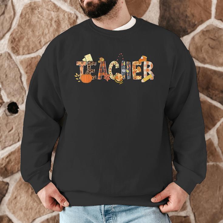 Teacher Thanksgiving Women Autumn Fall Halloween Pumpkin Tee Men Graphic Sweatshirt, novelty gifts, funny gifts