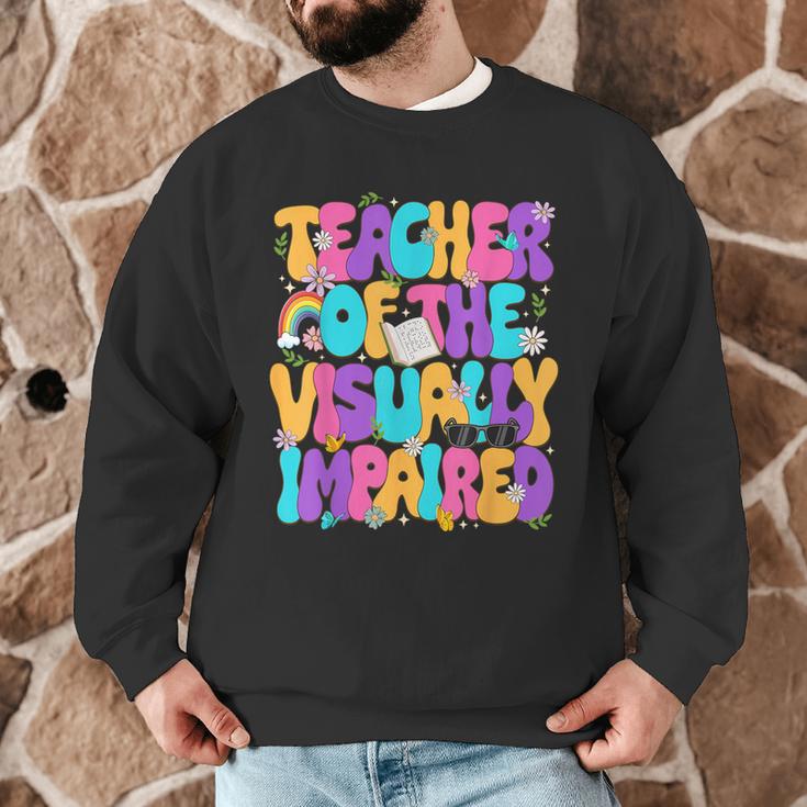 Teacher Of The Visually Impaired Blindness Awareness Men Graphic Sweatshirt, novelty gifts, funny gifts Teacher Of The Visually Impaired Blindness Awareness Men Graphic Sweatshirt, novelty gifts, funny gifts