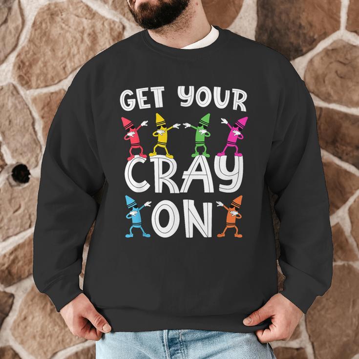 Teacher's Get Your Cray On Dabbing Crayons Men Graphic Sweatshirt, novelty gifts, funny gifts Teacher's Get Your Cray On Dabbing Crayons Men Graphic Sweatshirt, novelty gifts, funny gifts