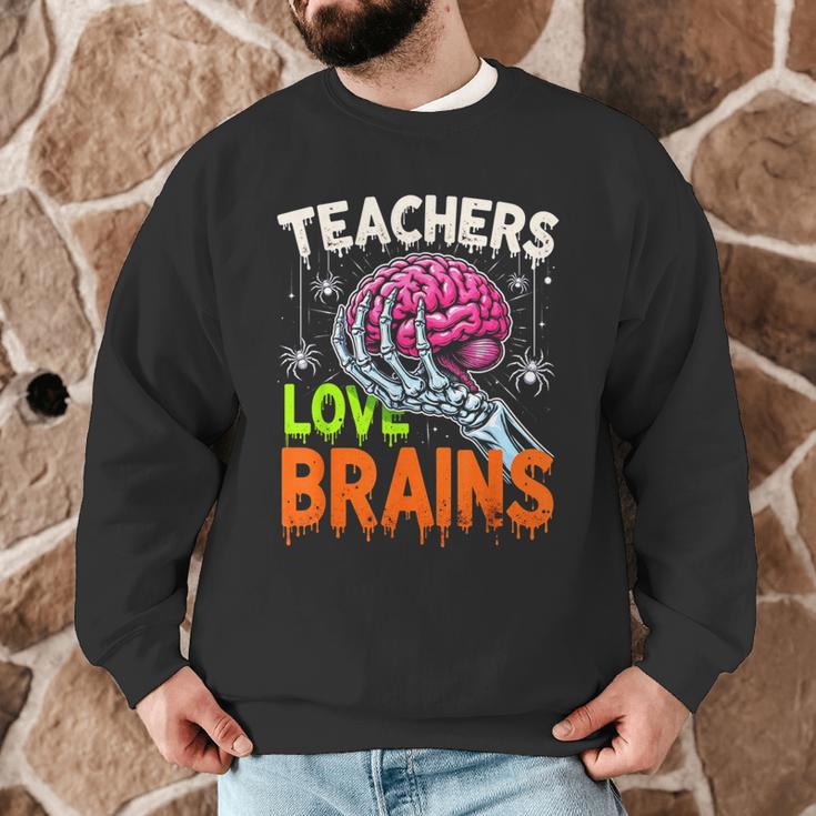 Teachers Love Brains Halloween 2025 Skeleton Costume Men Graphic Sweatshirt, novelty gifts, funny gifts Teachers Love Brains Halloween 2025 Skeleton Costume Men Graphic Sweatshirt, novelty gifts, funny gifts